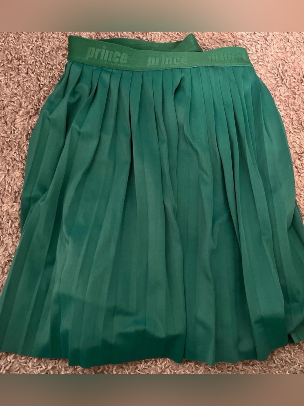 Prince Emerald Green Pleated Skater Skirt